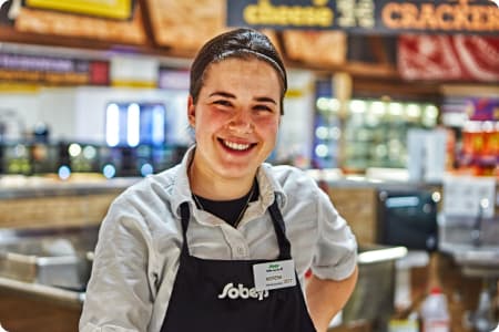 An image of a woman working in a sobeys store.